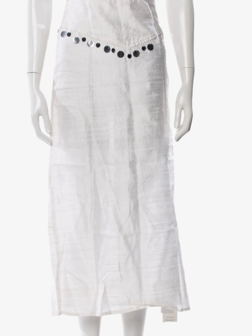Gimaguas Silk Midi Length Skirt with Sequins